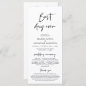 Meilleure journée jamais, Programme de Mariage min (Devant / Derrière)