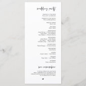 Meilleure journée jamais, Programme de Mariage min (Dos)