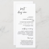 Meilleure journée jamais, Programme de Mariage min (Devant / Derrière)