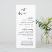 Meilleure journée jamais, Programme de Mariage min (Debout devant)