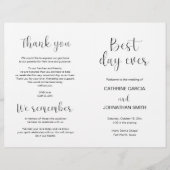 Meilleure journée jamais, Programme pliable Mariag (Devant)