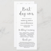 Meilleure journée, Programme de cérémonie Mariage  (Devant / Derrière)