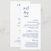 Meilleure journée, Programme de mariage bleu de la (Devant / Derrière)