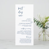 Meilleure journée, Programme de mariage bleu de la (Debout devant)