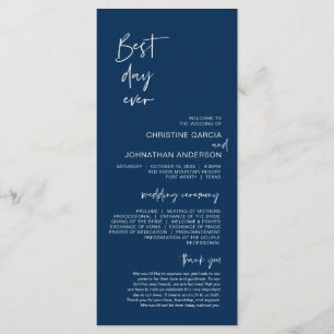 Meilleure journée, Programme de mariage bleu de la