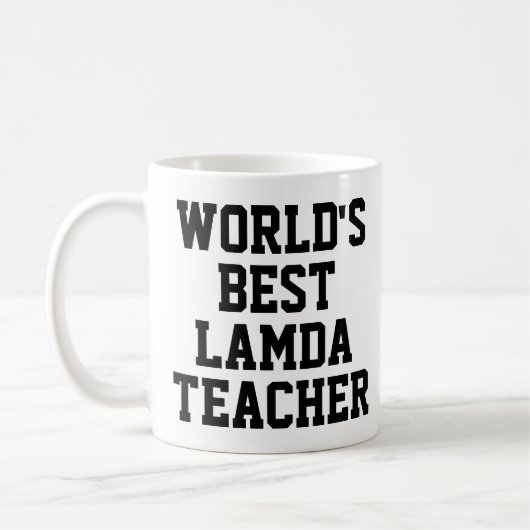 Meilleure Lamda Enseignant Mug Cadeau (Gauche)