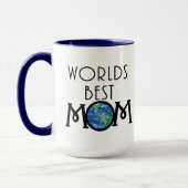 Meilleure maman 15oz Mug à café à deux tons (Gauche)