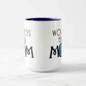Meilleure maman 15oz Mug à café à deux tons (Centre)
