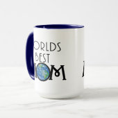 Meilleure maman 15oz Mug à café à deux tons (Devant gauche)