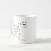 Meilleure Maman - Cadeau de tasse florale (Devant gauche)
