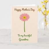 Meilleure Maman Carte à l'Écriture Élégante (Fleur jaune)