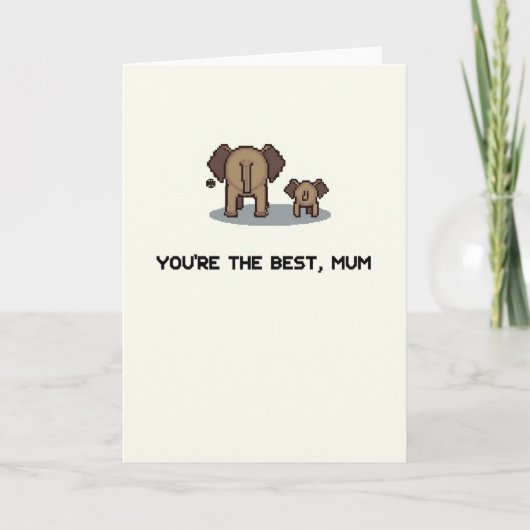 Meilleure Maman Carte d'Art Pixel (Devant)