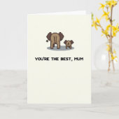 Meilleure Maman Carte d'Art Pixel (Fleur jaune)
