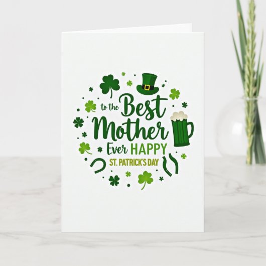Meilleure Maman Carte de la Saint-Patrick (Devant)