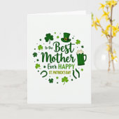 Meilleure Maman Carte de la Saint-Patrick (Fleur jaune)