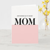 Meilleure Maman Carte de Type Élégant (Fleur jaune)