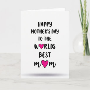 Meilleure Maman Carte de Typographie de Script