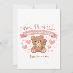 Meilleure Maman Carte de Vœux Cœurs de la Saint-Va