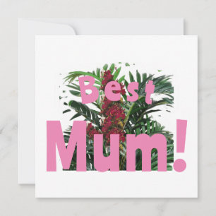 Meilleure maman ! Carte de vœux simple