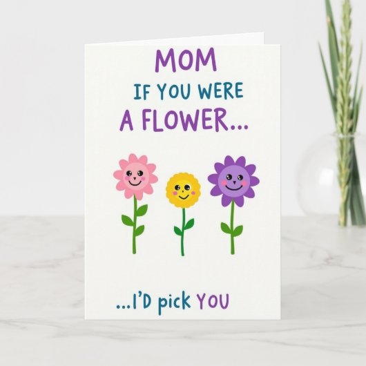 Meilleure Maman Carte Fleur Préférée (Devant)