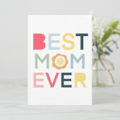 Meilleure maman Carte Jamais Mères Fête Moms Anniv (Debout devant)