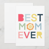 Meilleure maman Carte Jamais Mères Fête Moms Anniv (Devant / Derrière)