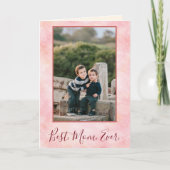 Meilleure Maman Carte Photo Corail (Devant)