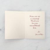 Meilleure Maman Carte Photo Corail (Intérieur)