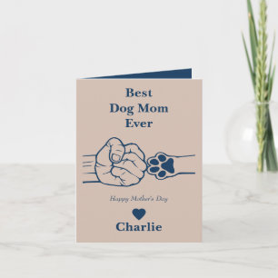 Meilleure maman chien jamais bosse la carte de la 