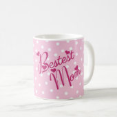 Meilleure maman Coeurs Mug (Devant droit)