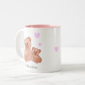 Meilleure Maman & Cœurs sur Mug Café Deux Tons Bla (Devant gauche)