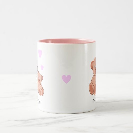 Meilleure maman & Coeurs sur Mug de café blanc à d (Centre)