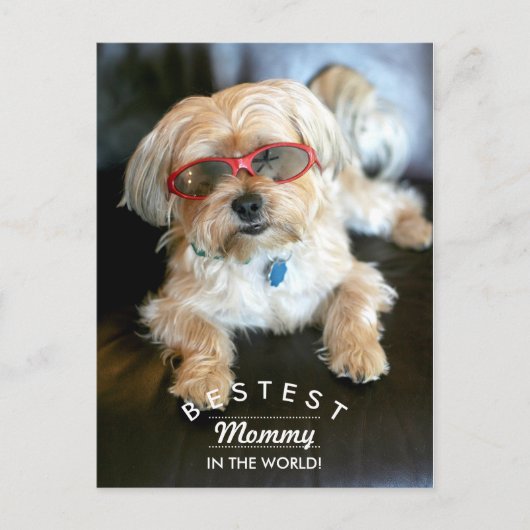 Meilleure Maman Custom Doggie Carte postale Fête d (Devant)