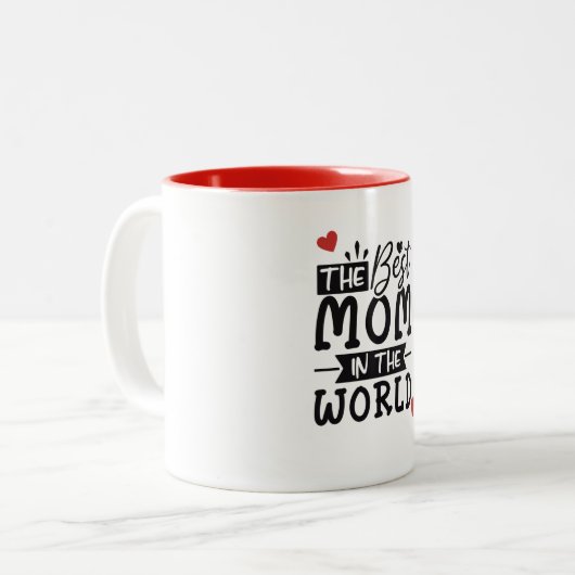 Meilleure maman dans le monde Mug (Devant gauche)