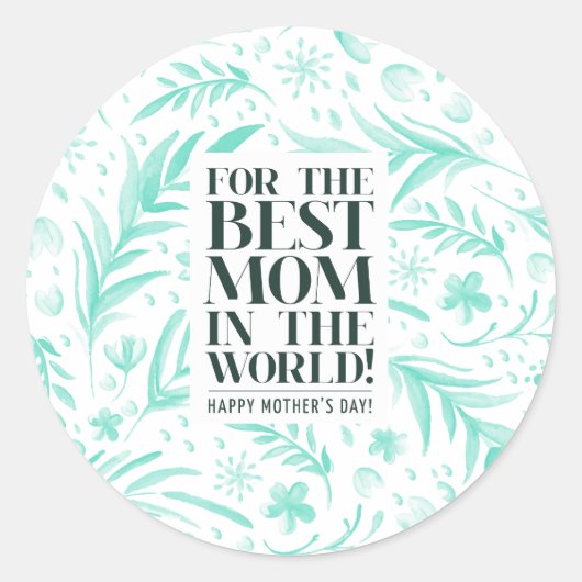 Meilleure maman dans le monde Sticker de la fête d (Devant)