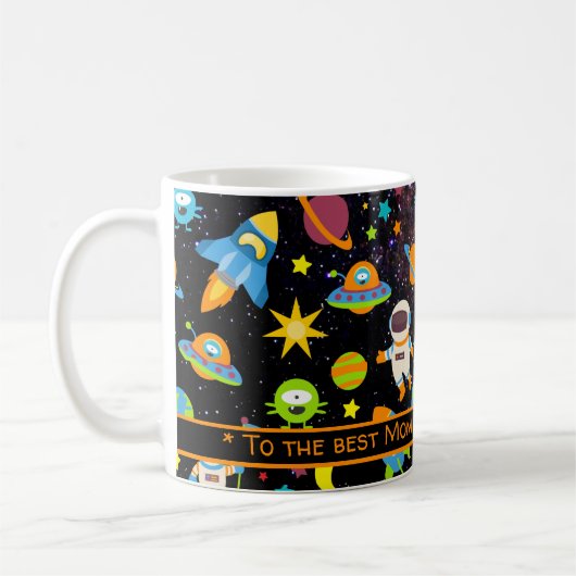 Meilleure maman dans l'univers entier Mug café noi (Gauche)