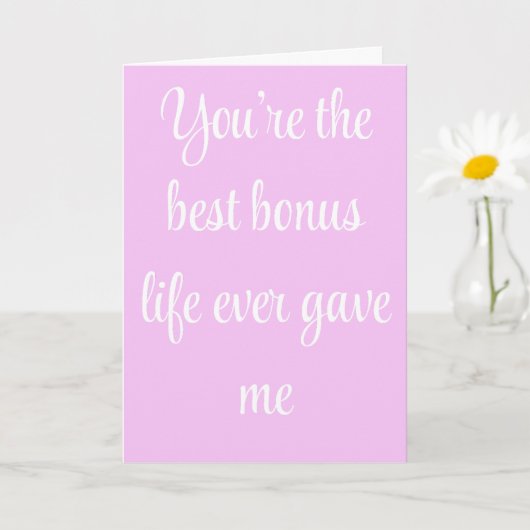 Meilleure Maman de Bonus Citation d'Amour Carte Si (Petite plante)