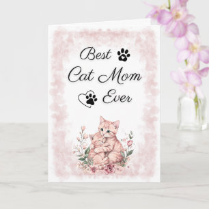 Meilleure Maman de Chat Carte pour Amoureux de C