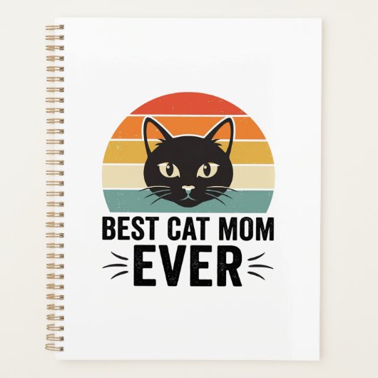 Meilleure Maman de Chat Rétro Visage de Chat Desig (Devant)