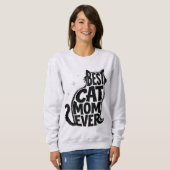 Meilleure Maman de Chat Sweatshirt Mignon pour Amo (Devant entier)