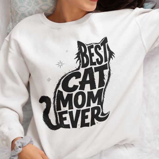 Meilleure Maman de Chat Sweatshirt Mignon pour Amo