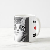 Meilleure maman de chat tasse personnalisée chatte (Devant droit)
