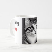 Meilleure maman de chat tasse personnalisée chatte (Devant gauche)