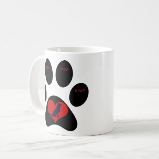 Meilleure maman de chien jamais café Mug (Devant gauche)