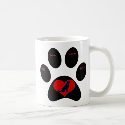 Meilleure maman de chien jamais café Mug (Droite)