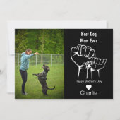 Meilleure maman de chien jamais fist bump carte de (Devant)