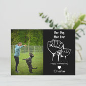 Meilleure maman de chien jamais fist bump carte de (Debout devant)