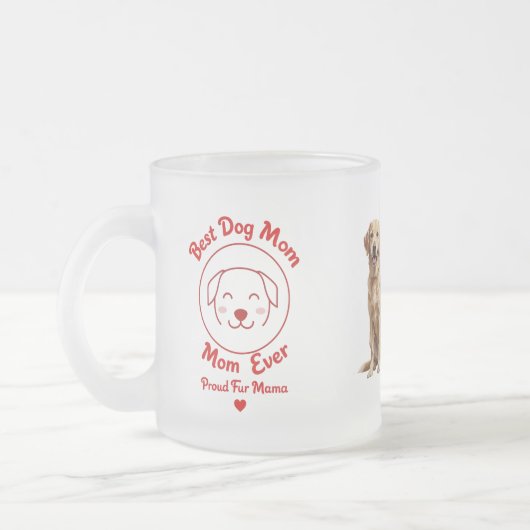 Meilleure maman de chien jamais givré en verre Mug (Gauche)