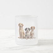 Meilleure maman de chien jamais givré en verre Mug (Centre)