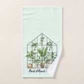 Meilleure Maman de Plante de Maison à l'Aquarelle (Serviette à main)